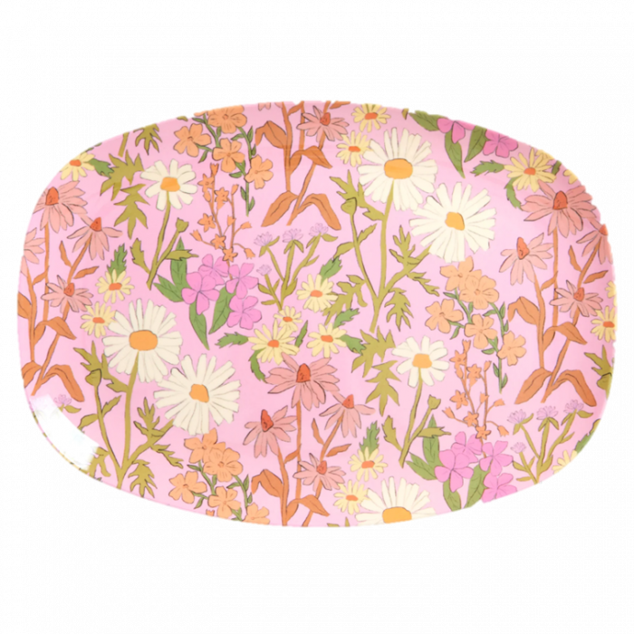 Rice dinerbord rechthoekig melamine daisy dearest www.littlelegends.nl