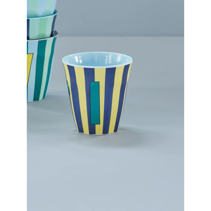 Rice melamine beker gestreept alfabet letter I
