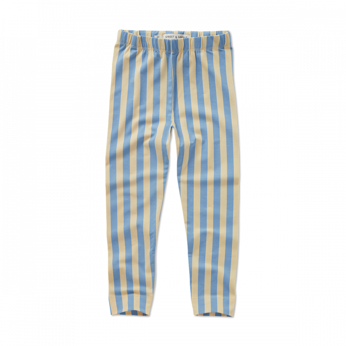 Sproet en Sprout legging stripe gestreept sesam blauw www.littlelegends.nl