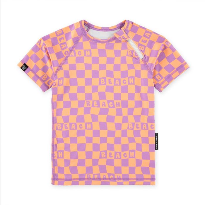 Beach en Bandits UV t-shirt checkered beach www.littlelegends.nl