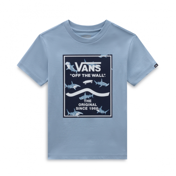 Vans t-shirt haaien dusty blue www.littlelegends.nl