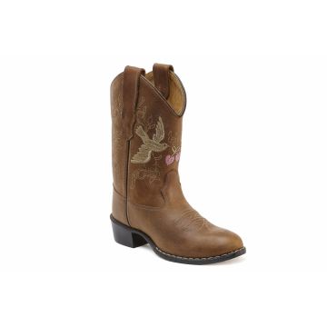 Cowboylaarzen Copenhagen Colors Dove Brown duif hartjes www.littlelegends.nl