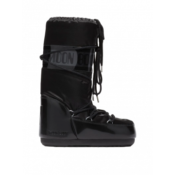 ICON GLANCE BLACK SATIN BOOTS