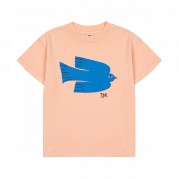 Jelly Mallow t-shirt koraal vogel unisex www.littlelegends.nl