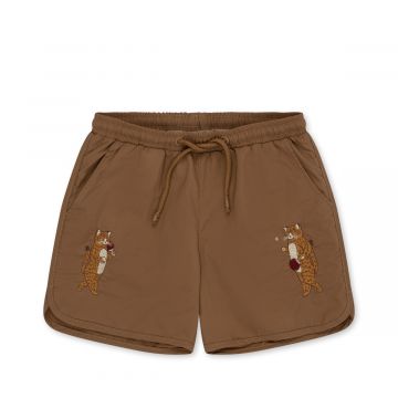 Konges Slojd zwembroek jongens bruin ping pong www.littlelegends.nl