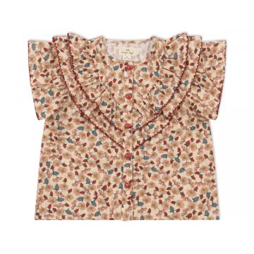KONGES SLØJD KIM FRILL SHIRT, 100% katoen, shirt met ruches, www.littlelegends.nl