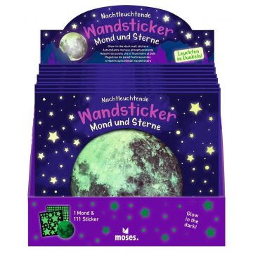 Moses muurstickers glow in the dark maan sterren www.littlelegends.nl