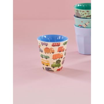 Rice middelgrote melamine beker happy cars auto's www.littlelegends.nl