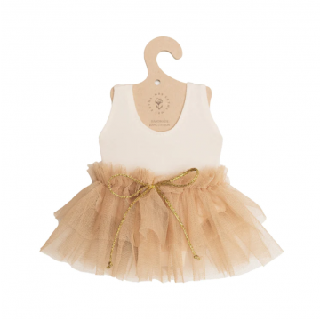 Mrs Ertha Loretas poppenkleding ballet set peanut www.littlelegends.nl