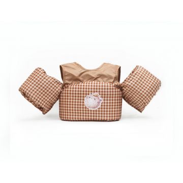Mrs Ertha zwemvest puddle jumper vintage squares geblokt www.littlelegends.nl