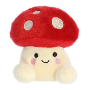 Palm Pals paddestoel rood met witte stippen 13 cm