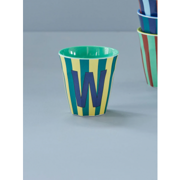 RICE MIDDELGROTE MELAMINE BEKER BLAUW W