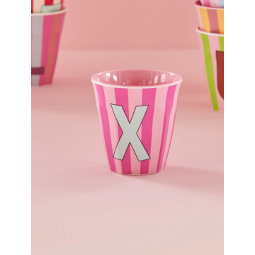 RICE MIDDELGROTE MELAMINE BEKER ROZE X
