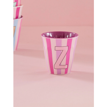 Rice melamine beker Z alfabet roze