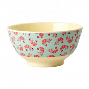 Rice kom shrimp print melamine www.littlelegends.nl