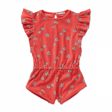 Sproet en Sprout terry ruffle jumpsuit daisies madeliefjes badstof www.littlelegends.nl