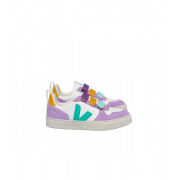 Veja sneakers lila meisjes kleuren klittenband www.littlelegends.nl