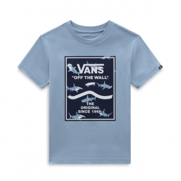Vans t-shirt haaien dusty blue www.littlelegends.nl