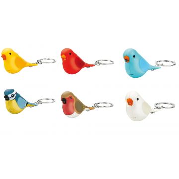 Vogel sleutelhanger met licht en geluid 