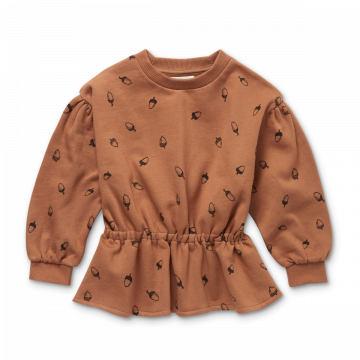 Sproet en Sprout peplum sweatshirt acorn www.littlelegends.nl