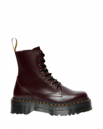 DR MARTENS JADON SMOOTH BURGUNDY, burgundy bruine leren laarzen, boots, rits- en vetersluiting. www.littlelegends.nl