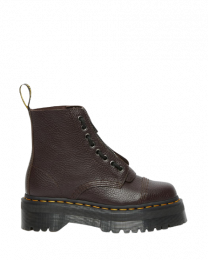 DR MARTENS SINCLAIR BURGUNDY, stevige boots, leren laarzen, bruin burgundy leer, platform zool, www.littlelegends.nl