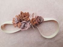 ATELIER OVIVE WILDE FLOWER HEAD BAND BROWN BABYSIZE