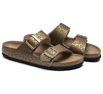 Birkenstock arizona leopard gold 