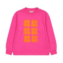 Jelly Mallow clover lange mouwen T-Shirt roze
