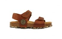 develab, sandalen, sandaal, sandaaltje, kinderslippers, slippers, bruin, leren, leer, jongens, meisjes, boys, girls, kids, footwear