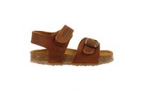 develab, sandalen, sandaal, sandaaltje, kinderslippers, slippers, bruin, cognac, leren, leer, jongens, meisjes, boys, girls, kids, footwear