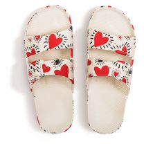 Freedom moses slippers i luv hartjes en ogen