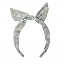 FLORAL SPRIG TIE HAARBAND, groene haarband met bloemen / takken print. www.littlelegends.nl