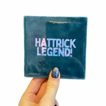 Tegel hattrick legend! blauw-metallic