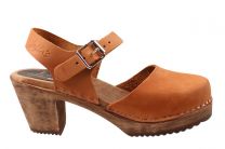 Hippe gesloten dames klompen Lotta From Stockholm. comfortabel en balans. highwood brown oiled