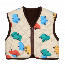 Jelly Mallow Flower Patch reversible gilet www.littlelegends.nl