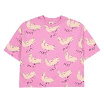 Jelly Mallow t-shirt peace roze