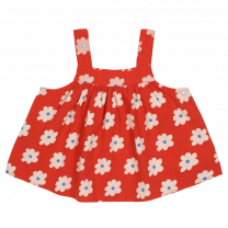 Jelly Mallow Floral Sleeveless blouse rood www.littlelegends.nl