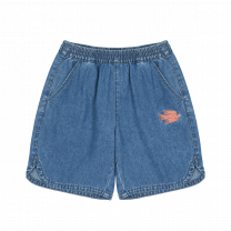 Jelly Mallow bird denim short www.littlelegends.nl