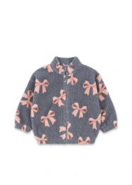 Konges Slojd Jody Teddy Jacket Bella Blue Bow strikjes www.littlelegends.nl