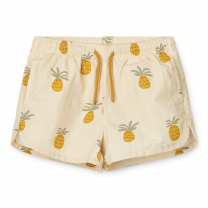 LIEWOOD AIDEN PRINTED BOARD SHORTS PINEAPPLES CLOUD CREAM