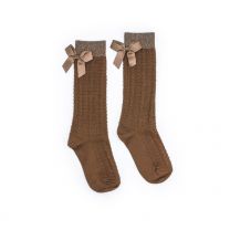 MP DENMARK ANNIE KNEE SOCKS, zachte wollen sokken, elastisch, warm, strik, www.littlelegends.nl