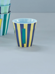 Rice melamine beker gestreept alfabet letter I