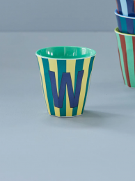 RICE MIDDELGROTE MELAMINE BEKER BLAUW W