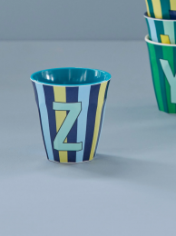 Rice melamine beker alfabet blauw Z
