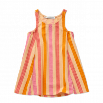 Sproet en Sprout jurkje stripes nectarine www.littlelegends.nl