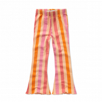 Sproet en sprout flare legging stripes nectarine www.littlelegends.nl