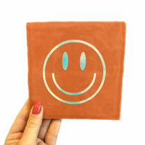 Smiley tegel Bludd terra - roze