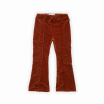 SPROET & SPROUT VELVET RIB FLARE BROEK comfortabel, warm, combineren, zacht , hazelnoot bruin. www.littlelegends.nl