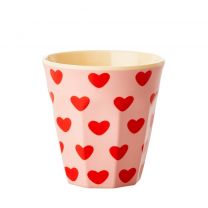 Rice Melamine beker sweethearts hartjes www.littlelegends.nl